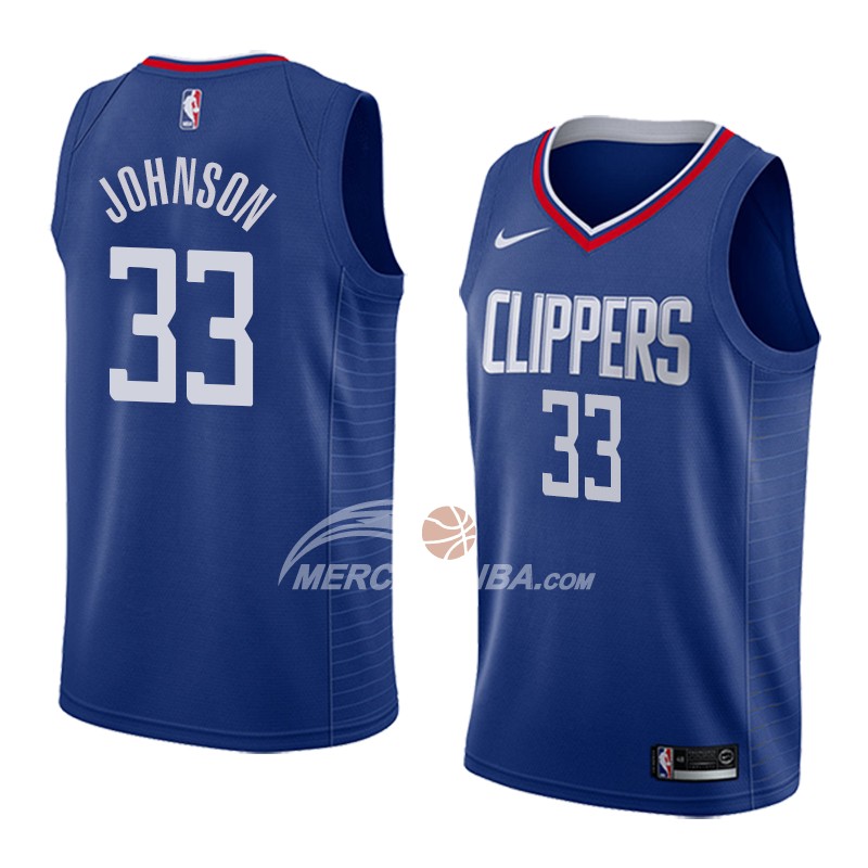 Maglia Los Angeles Clippers Wesley Johnson Icon 2018 Blu